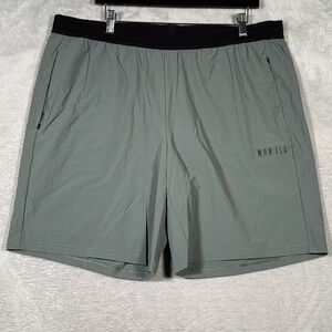 NOBULL Shorts Mens 2XL Green‎ Athletic Lightweight Stretch Drawstring Training